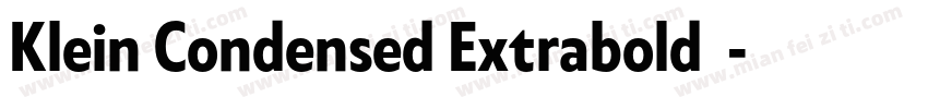 Klein Condensed Extrabold斜体字体转换